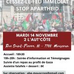 Free Palestine ! Cessez-le-feu immédiat - Stop apartheid 